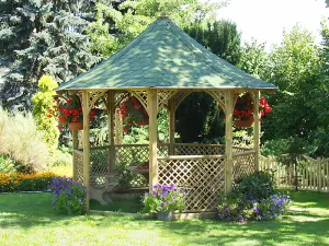 Chopin Gazebo (Eco) - Pressure Treatet Timber - L356 x W356 x H323 cm