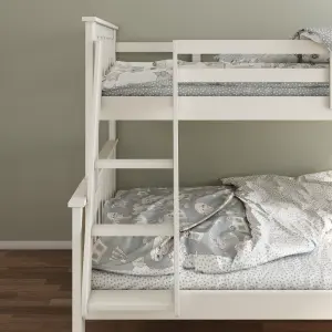 Carra White Triple Sleeper Bunk With Pocket Mattresses