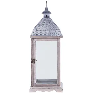 Beliani Traditional Lantern SAMAR Wood White