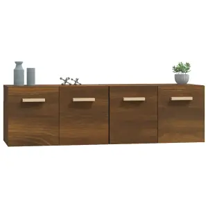 Berkfield Wall Cabinets 2 pcs Brown Oak 60x36.5x35 cm Engineered Wood