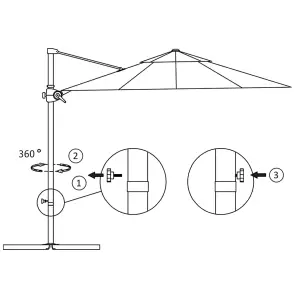 Berkfield Cantilever Umbrella with Steel Pole Green 300 cm