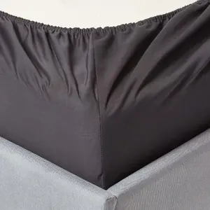 Homescapes Dark Charcoal Grey Egyptian Cotton Fitted Sheet 1000 TC, King