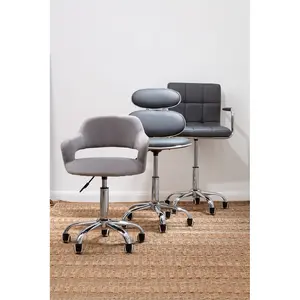 Maison by Premier Grey PU Home Office Chair