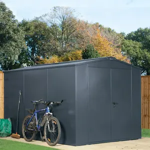 Gladiator 7 ft. W x 11 ft. D Apex Metal Shed Grey