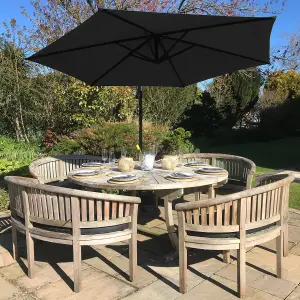 3m Cantilever Garden Parasol Hanging Umbrella