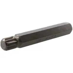 10mm Spline Bit 75mm Length 10mm Shank Chrome Vanadium Hardened Triple Square