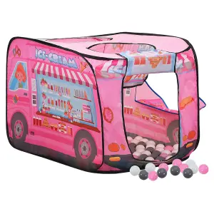 Berkfield Children Play Tent with 250 Balls Pink 70x112x70 cm