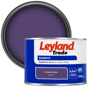 Leyland Trade Vinyl Matt Walls & Ceilings Emulsion Paint Perfectly Purple (PPG1176-7) 350ml Tester