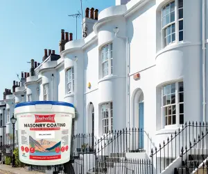 Weatherflex Smooth Premium Masonry Paint - 5L - Magnolia -  For Brick, Stone, Concrete Block, Concrete, Render