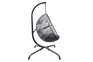 Rattan Hanging Egg Chair - Grey