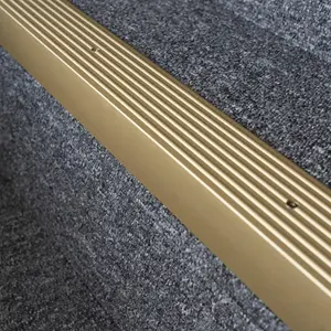 Anodised aluminium anti non slip stair edge nosing trim 900mm x 65mm x 42mm a32 gold