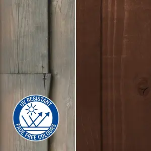 Roxil Wood Stain Preserver (1L Chestnut) - 5 Year Protection for Indoor & Outdoor Wood. No VOCs, Fast-Drying. 5m Coverage