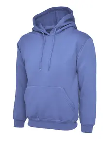 Uneek - Unisex Classic Hooded Sweatshirt/Jumper  - 50% Polyester 50% Cotton - Violet - Size S