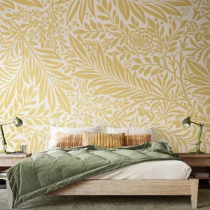 Origin Murals Trailing Ferns - Soft Gold Matt Smooth Paste the Wall Mural 300cm wide x 240cm high