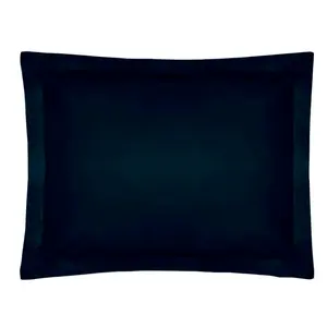 Plain Dye 200 TC Egyptian-Quality Cotton Oxford Pillowcase Navy