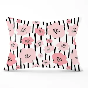 Pastel Pink Flowers Cushions 33cm x 48cm