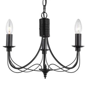 Litecraft Somerset Black Chandelier