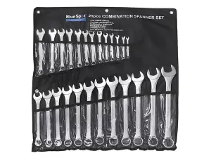 BlueSpot 25pc Metric Combination Spanner Wrench Set 6mm - 32mm With Case