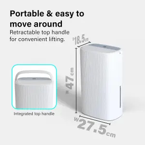 12L Day Dehumidifier Laundry Drying Mode Home Automatic Humidity Sensor Timer