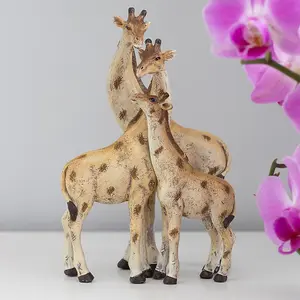 Something Different Giraffe Family Ornament Cream/Brown (One Size)