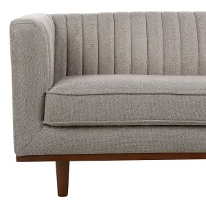 3 Seater Fabric Sofa Light Brown SKAULE