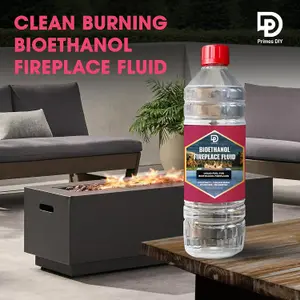 Primes DIY Premium Bioethanol Fireplace Fuel, Clean-burning, high-purity liquid for bioethanol fires 3-Litre  