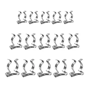 HomeSmart 25 Pack Tool Spring Terry Clips, Wall Mounted Easy Fitting Heavy Duty for Garages, Sheds