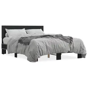 Berkfield Bed Frame without Mattress Black 135x190 cm Double