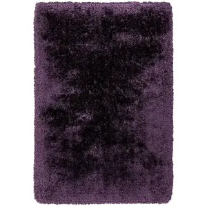 Purple Handmade , Luxurious , Modern , Plain , Shaggy , Sparkle Easy to Clean Rug for Living Room, Bedroom - 160cm X 230cm