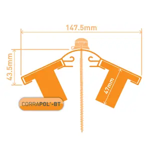 Corrapol Green Aluminium Ridge piece (L)2mm (W)145mm