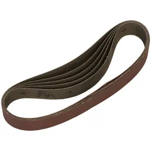 5 Pack of 30mm x 540mm 100 Grit Sanding Belts - Premium Aluminium Oxide Cloth Backed