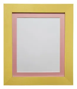 Metro Gold Frame with Pink Mount A4 Image Size 10 x 6