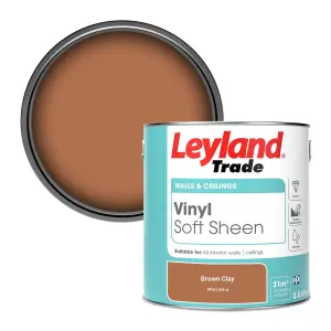 Leyland Trade Vinyl Soft Sheen Walls & Ceilings Emulsion Paint Brown Clay (PPG1199-6) - 2.5L