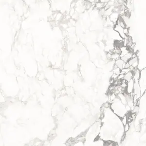 Verona Gloss White Marble Effect Porcelain Wall & Floor Tile - Pack of 38 Tiles, 13m² - (L)600(W)600mm