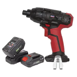 Sealey Impact Driver Kit 1/4"Hex Drive 20V SV20 Series - 2 Batteries CP20VIDKIT