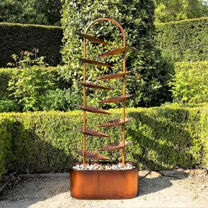 Primrose Monsaraz Tiered Cascading Zinc Water Feature 153cm