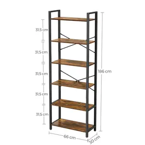 Beufort Bookcase Rustic Brown/Black