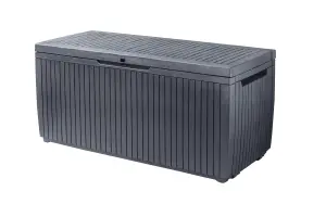 Keter Springwood Anthracite 305l Garden storage box 570mm 1230mm