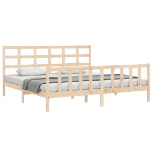 Berkfield Bed Frame with Headboard 160x200 cm Solid Wood