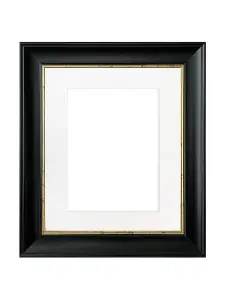 Scandi Black with Crackle Gold Frame with White mount for Image Size 4 x 3 Inch