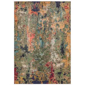 Multicolor Modern Easy to Clean Abstract Rug For Dining Room-80cm X 150cm