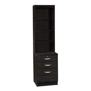 Cormac 48cm Wide 3 -Drawer File Cabinet Black Havana