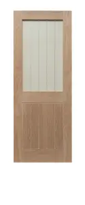 Cottage Oak Glazed 1 Lite 1 Panel 1981 x 838mm