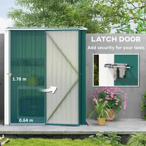 Outsunny Outdoor Storage Shed w/ Lockable Door for Garden, Green