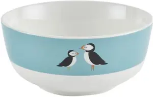 Dunelm Puffin 12 Piece Dinner Set, Coastal, Porcelain