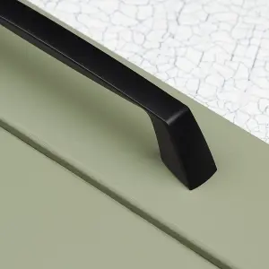 160mm Matt Black Cabinet Handle Dark Kitchen Cupboard Door Drawer Pull Bathroom Bedroom Furniture Replacement Upcycle