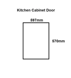 WTC White Gloss Vogue Lacquered Finish 570mm X 597mm (600mm) Slab Style Kitchen Door Fascia 18mm Thickness Undrilled