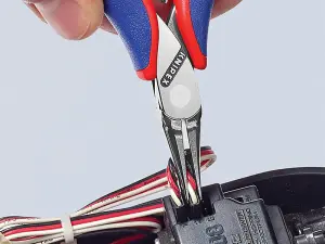 Knipex Flat Jaw Electronics Pliers Multi-Component Grip 115mm