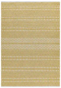 Gold Outdoor Rug, Geometric Stain-Resistant Rug For Patio Decks Garden Balcony, 2mm Modern Outdoor Rug-120cm X 170cm