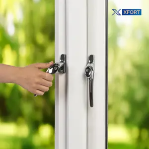 XFORT Cranked Right Window Handle Installation Kit in Polished Chrome